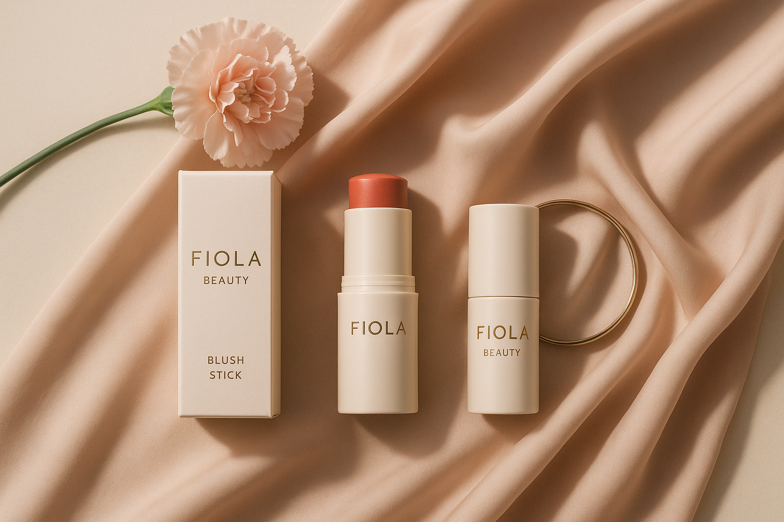 Fiola Beauty Blush Stick - Flat Lay Styling